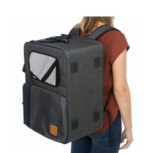 Trixie Tara Bolso Transport n Gris y Azul para perros Tiendanimal