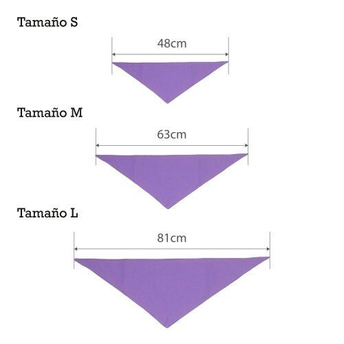 Bandana para perros reversible color Lila y negro thumbnail