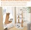 COSTWAY Árbol para Gatos Moderno, 135 cm Rascador para Gatos de Yute con Rama Natural y Poste, Percha de Felpa, Condominio, Árbol para Gatos de Madera Maciza con Diseño Floral, , large indicador imagen numero 3