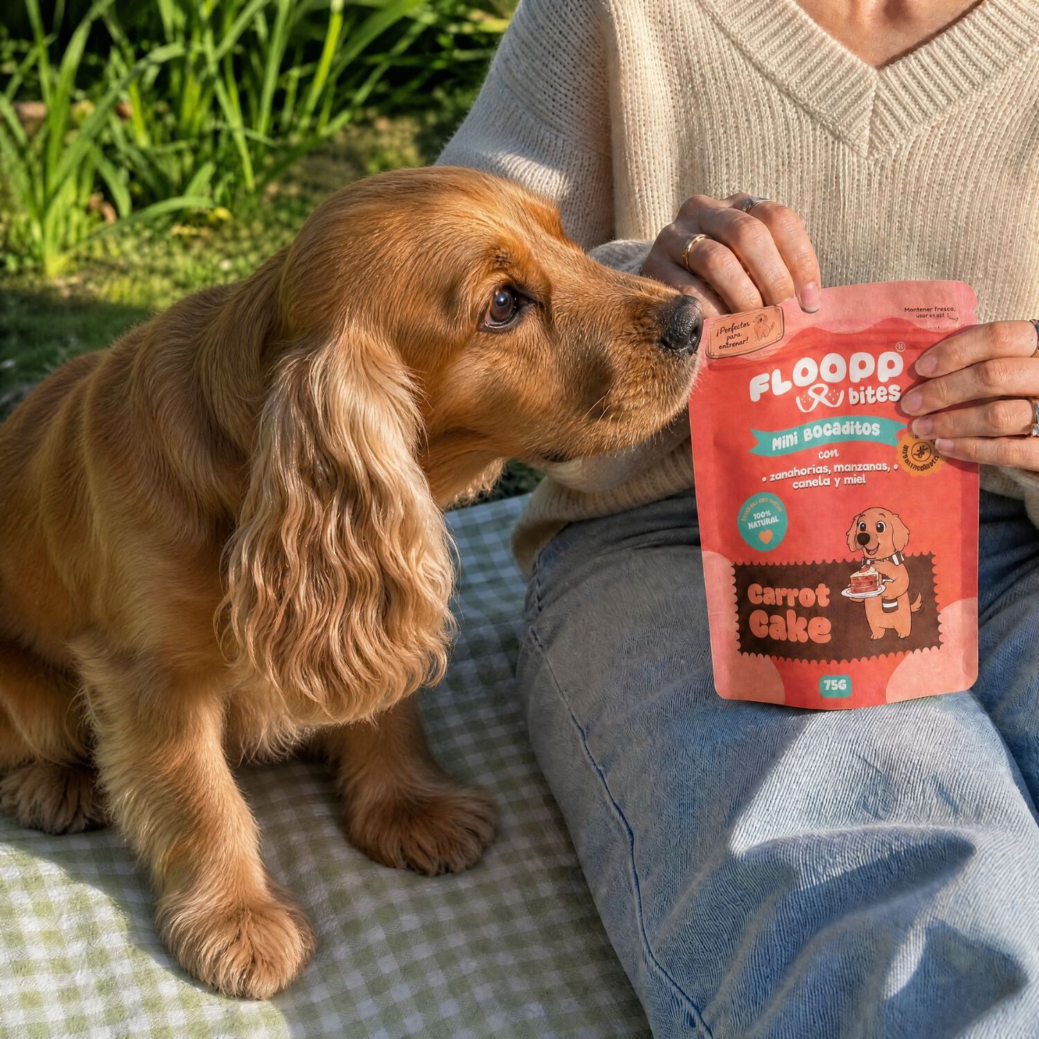 Floopp Bites Snacks Hipoalerg&eacute;nicos para Perros | Carrot Cake Chewy | 75 g, , large Imagen numero 2