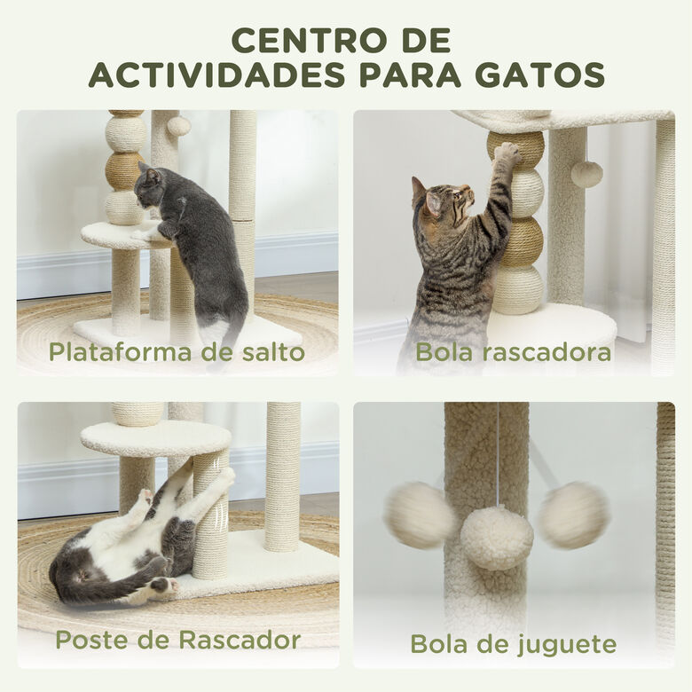 PawHut Árbol Beige para Gatos thumbnail