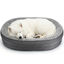Nobleza Cama Sof&aacute; Ortop&eacute;dica para Perros Grandes (110 x 80 x 19 cm) - Cama con Espuma Huevera Viscoel&aacute;stica, Forro Impermeable, Funda Extrable Lavable a M&aacute;quina y Base Antideslizante, Suave Franela Polar, Gri, , large indicador imagen numero 6