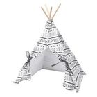 Pets Collection cama tipi con carpa de lona blanco para gatos, , large image number null