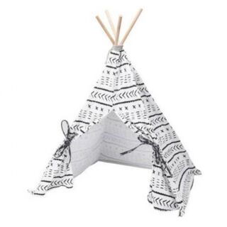 Pets Collection cama tipi con carpa de lona blanco para gatos