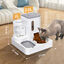 Nobleza - 2 En 1 Comedero para Gatos, Bebedero Automático para Gatos, 500ml Dispensador Automático Tazones para Mascotas Pequeños, Alimentador de 2,2 L, para Mascotas Medianas Pequeñas, , large indicador imagen numero 2