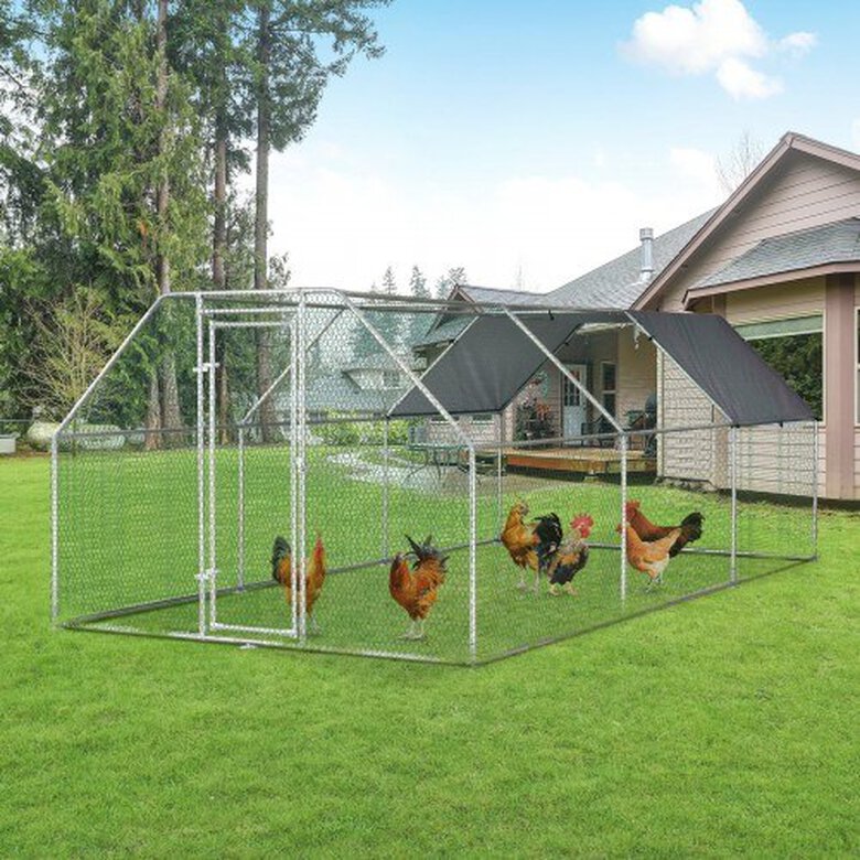 Pawhut gallinero de metal, , large image number null