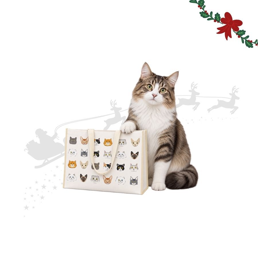 Wonder Christmas Tote Bag Miau para gatos, , large Imagen numero 1