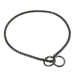 Ibañez Máxima Elengacia Collar de Cadena Cromado Antracita para perros