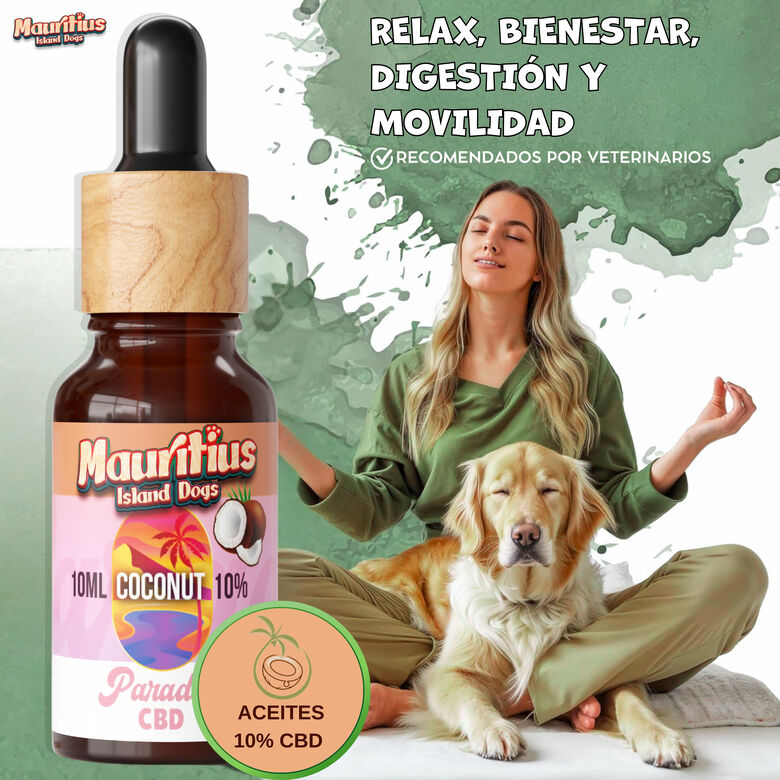 Mauritius Island Dogs Paradise Salmón Aceite 10% CBD Relajante para Gatos y Perros thumbnail
