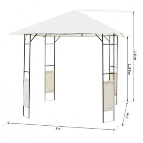Carpa cenador Outsunny para jard&iacute;n color Crema, , large Imagen numero 3