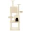 vidaXL Rascador para gatos con postes de sisal crema 180 cm, , large indicador imagen numero 2