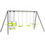 Outsunny Juego de Columpio Infantil verde para Exterior con 2 Columpios y balancín  para Niños, , large indicador imagen numero 1