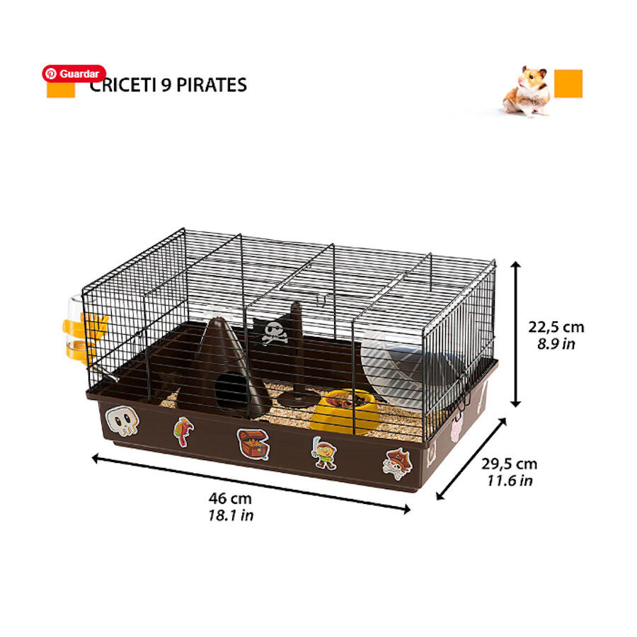 Ferplast Criceti 9 Piratas Negra Jaula para roedores thumbnail