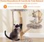 COSTWAY Árbol Rascado para Gatos de 90cm, Torre Rascador con Plataformas, Cuerda de Yute y Postes de Sisal, Torre de Escalada para Gatos en Interior de Madera para Descansar, Jugar y Afilar, Gris, , large indicador imagen numero 4