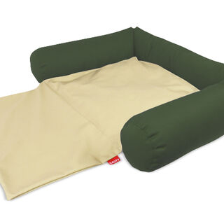 Gauty Cama Tela de sarga  Verde y beige para Perros y Gatos  