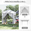 Outsunny Carpa Plegable Gazebo 2x2 m Cenador de Jardín con 4 Paredes Laterales Tela Oxford 2 Puertas 2 Ventanas y Bolsa de Transporte Impermeable para Exterior Terraza Camping Fiestas Blanco, , large indicador imagen numero 4