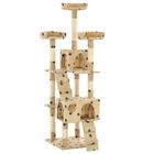 Rascador grande con postes color Beige Huellas, , large image number null