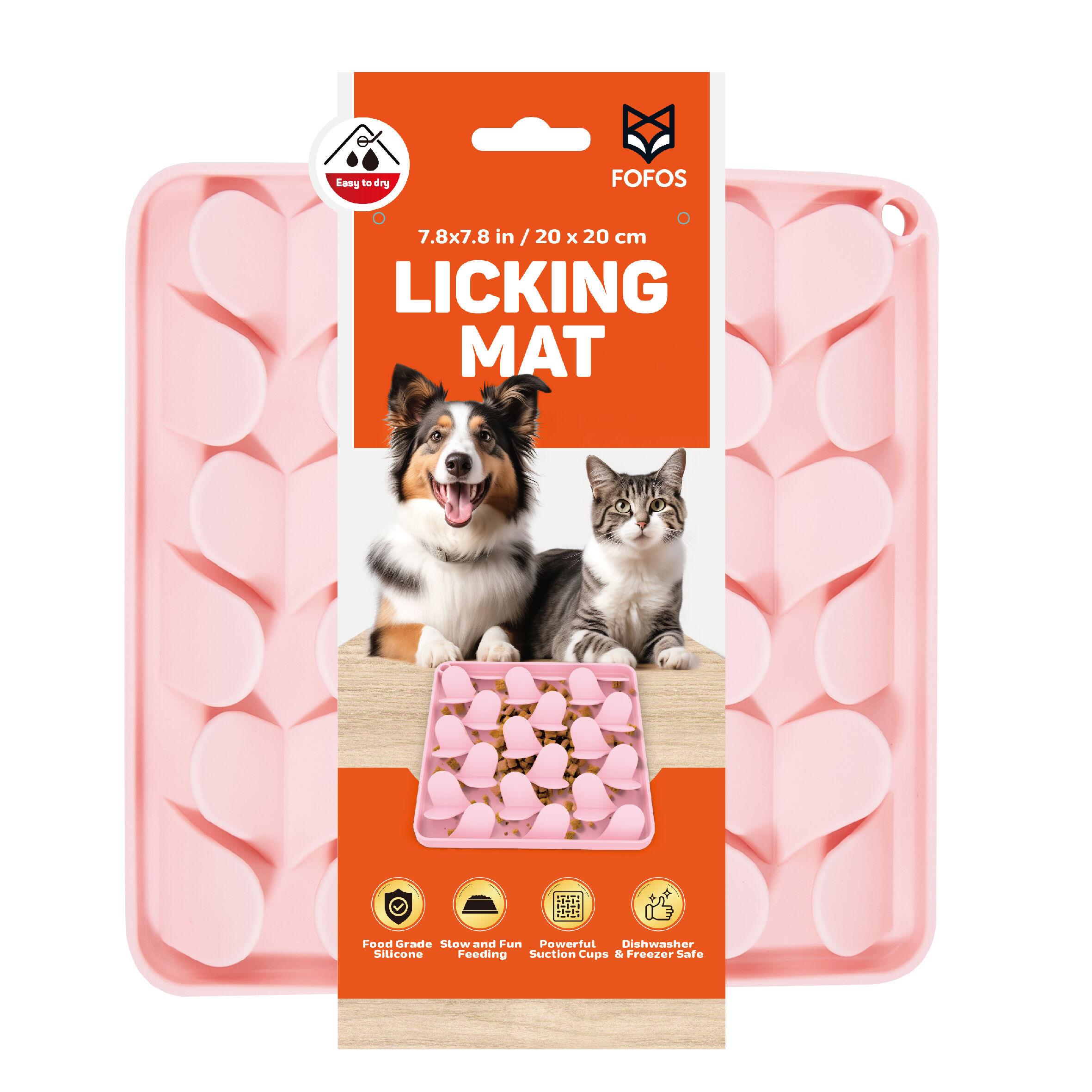 FOFOS | Alfombrilla de Lamer (Rosa)  - Para Perro o Gato, , large Imagen numero 1