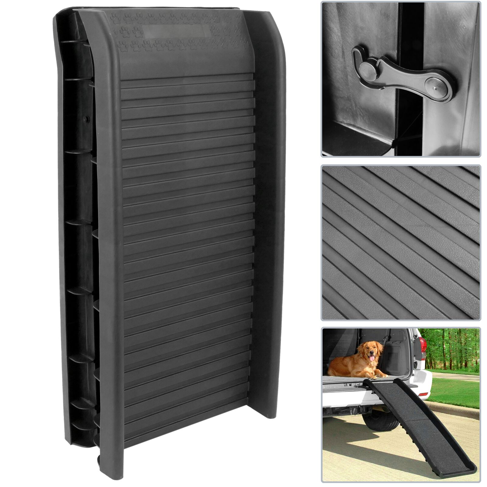 Rampa plegable para perros y mascotas 156x40 cm. Pasarela antideslizante para coche y ventanas, , large Imagen numero 3