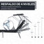 Outsunny Tumbonas Plegables Negro, , large indicador imagen numero 4