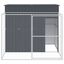 vidaXL Caseta perros con corral acero galvanizado gris 214x1069x181 cm, , large indicador imagen numero 6