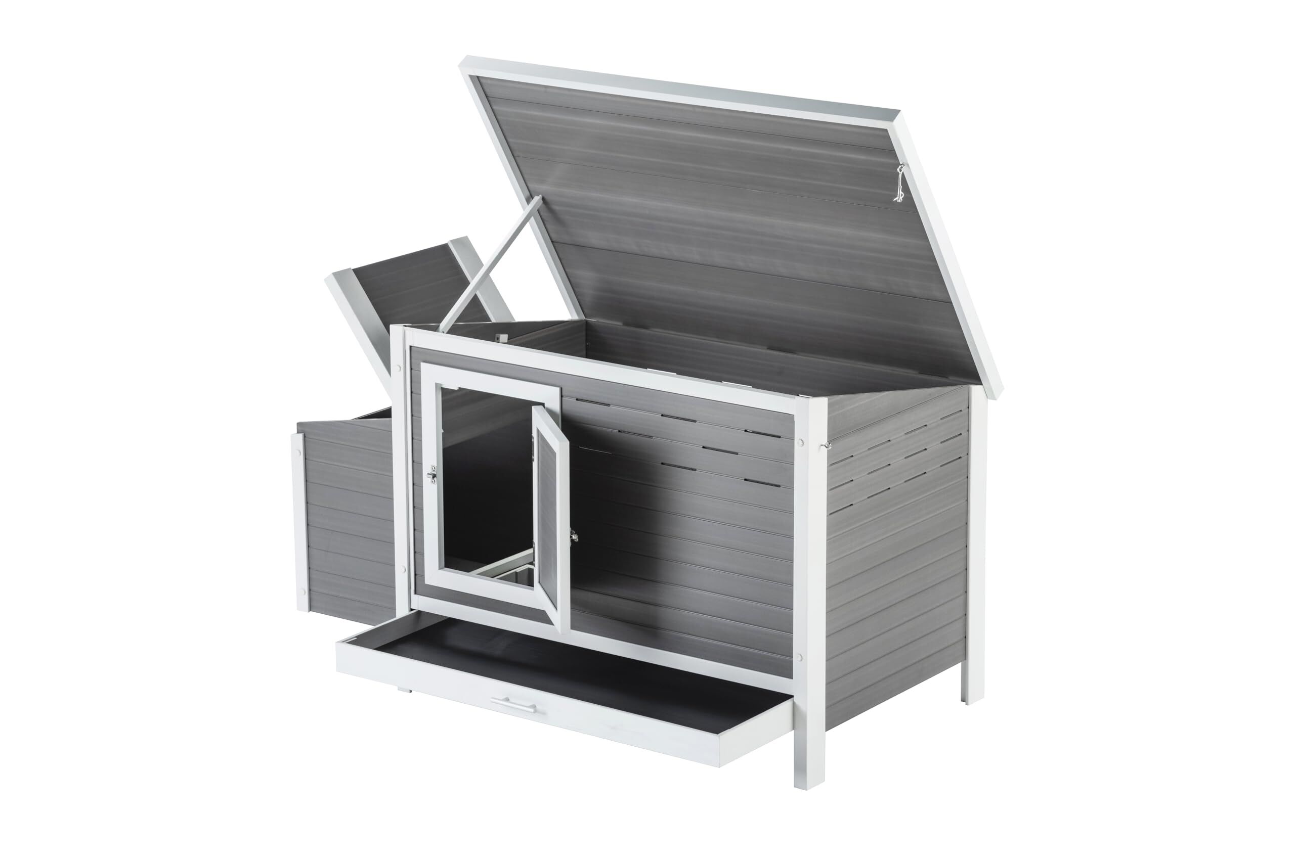 Gallinero Atlanta para Exterior, Capacidad 4-6 Aves - ECOFLEX Material sostenible y Duradero. F&aacute;cil Montaje, , large Imagen numero 1