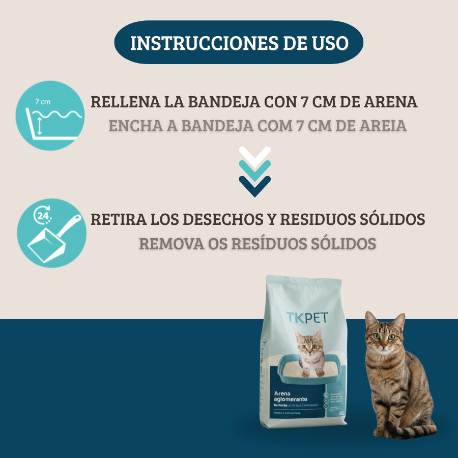 10 L TK-Pet Arena Aglomerante Bentonita y Talco para gatos, , large Imagen numero 4