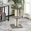 PawHut Árbol Rascador para Gatos Altura 91 cm Árbol para Gatos Torre para Gatos de 3 Niveles con Nido Plataforma y Poste de Sisal 45x45x91 cm Gris, , large indicador imagen numero 2