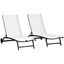 Outsunny Juego de 2 Tumbonas Reclinables de Jardín Sillas de Aluminio para Exteriores con Respaldo Ajustable de 5 Niveles y Ruedas para Playa Piscina 165x66x102 cm Crema, , large indicador imagen numero 1