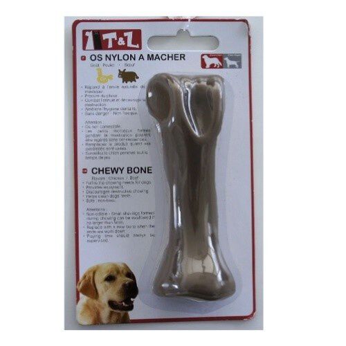T&Z mordedor hueso de nylon marr&oacute;n para perros, , large Imagen numero 1