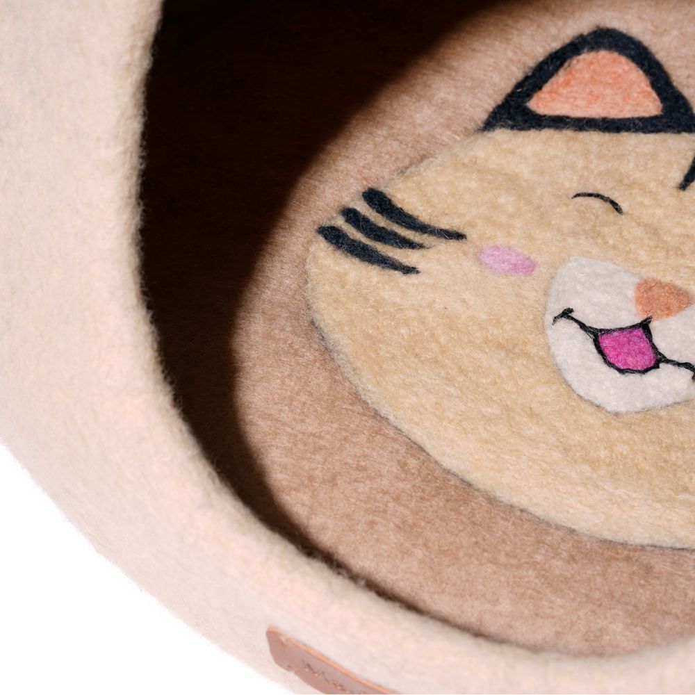 Coj&iacute;n para gato de fieltro de lana suave Yeti-Joy, , large Imagen numero 2