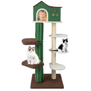 COSTWAY Árbol Rascador con 5 Plataformas y Condominio para gatos