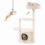 COSTWAY 105 cm &Aacute;rbol Rascador para Gatos con Postes Rascadores de Sisal | Torre de Juegos Multinivel con Casita, Percha Mullida y Juguete en Forma de Rat&oacute;n, Centro de Actividades para Varios Gatitos, , large indicador imagen numero 1