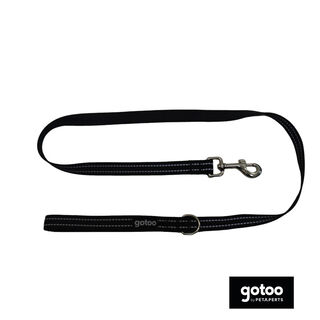 Gotoo Correa de nylon negra reflectante para perros