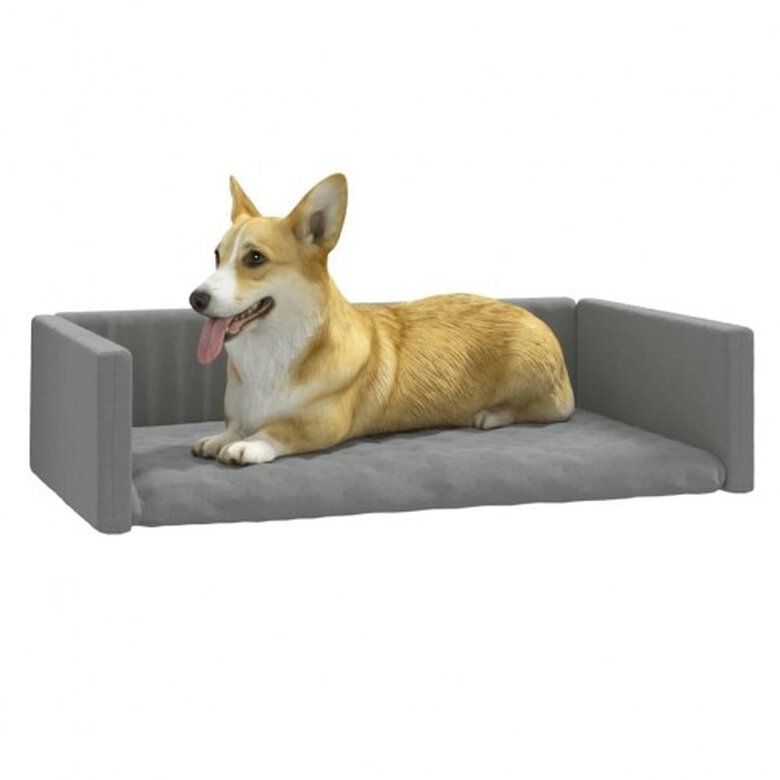 Vidaxl cama de maletero gris claro para perros, , large image number null
