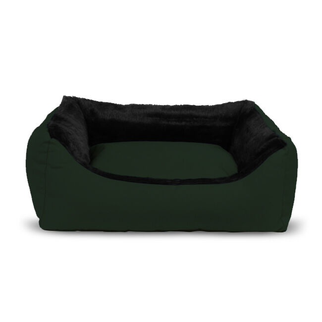 Gauty Cama para Perros y Gatos  Tela Impermeable y pelo - Verde y negro, , large Imagen numero 1