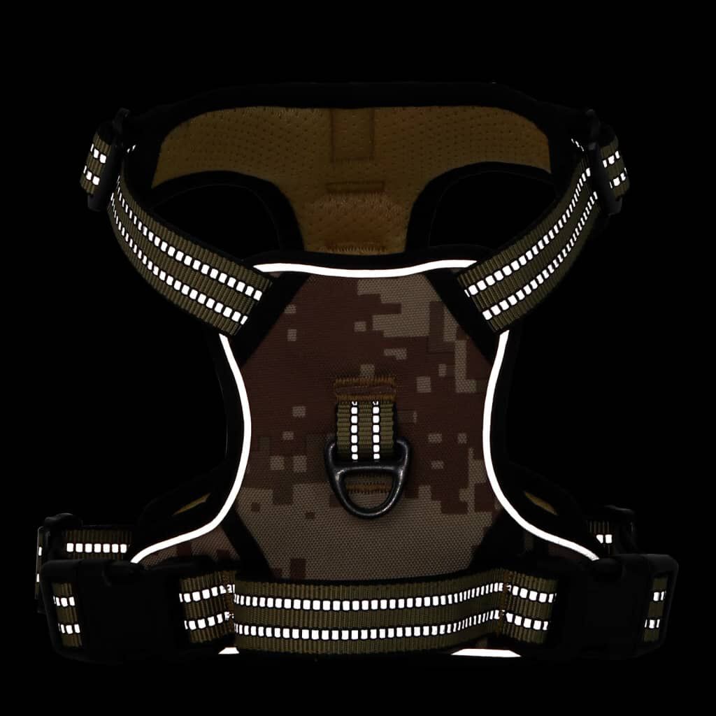 vidaXL Arn&eacute;s para perros con correa y collar ajustable marr&oacute;n XL, , large Imagen numero 4