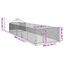 vidaXL Caseta perros exterior con corral 4x3x1,9 m acero galvanizado, , large indicador imagen numero 25