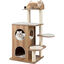 COSTWAY &Aacute;rbol Rascador para Gatos de Madera, 122 cm de Altura, Torre para Gatos con Condo de 2 Pisos, Postes de Sisal, 3 Plataformas Anchos con Cojines Desmontables, Mueble Auxiliar Moderno Gatitos, , large indicador imagen numero 1