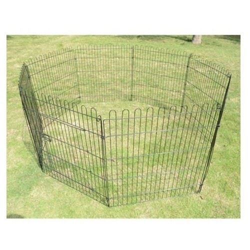 PawHut parque plegable negro para cachorros thumbnail