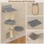 COSTWAY 5PCS Estante de Escalada para Gatos de Pared, Set de Pared de Escalada para Gatos con 4 Niveles, Hamaca, Tabla para Rascar y Almohadillas, 2 Plataformas de Salto de Interior, , large indicador imagen numero 3