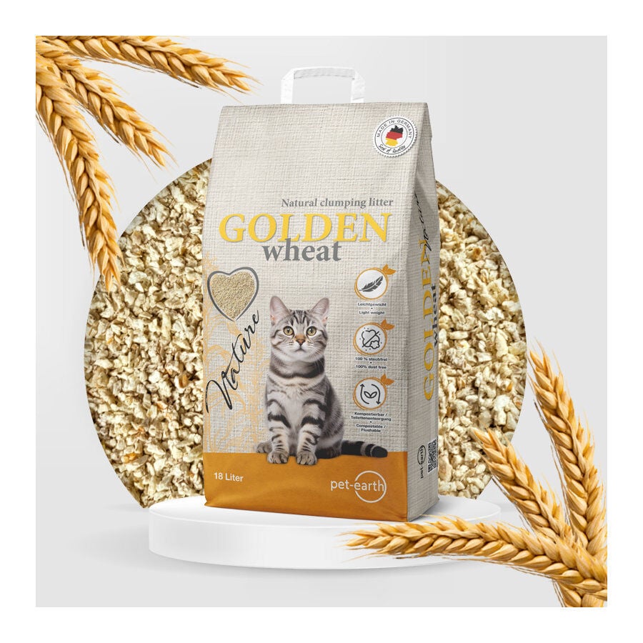 Golden Grey Trigo Arena Aglomerante para gatos thumbnail