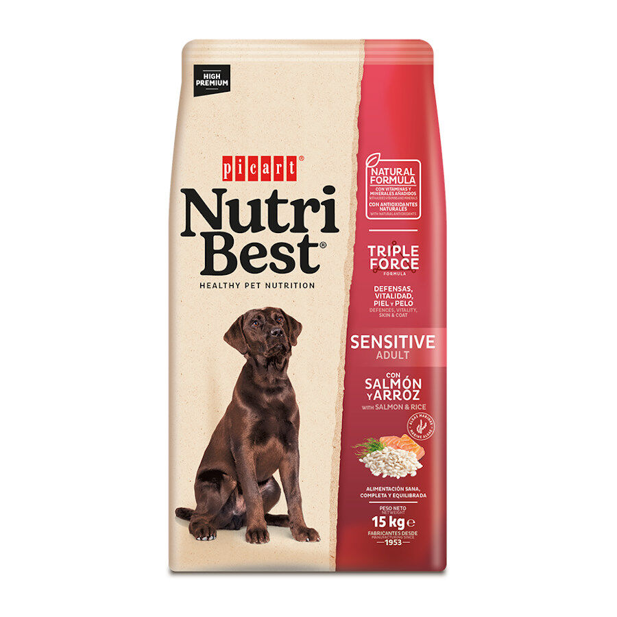 Nutribest Adult Sensitive Salmón y Arroz pienso para perros