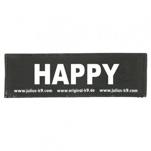 Julius K9 Happy Etiqueta para arn&eacute;s de perros Imagen numero 1