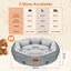 Nobleza Cama Perro Gato Pequeños, Cama Lavable para Mascotas, Sofá Cama Redonda de Perros Antideslizantes y Antiestres, Felpa Corta Super Suave y Cómoda para el Invierno, Gris, Ø60 x 18 cm, , large indicador imagen numero 3