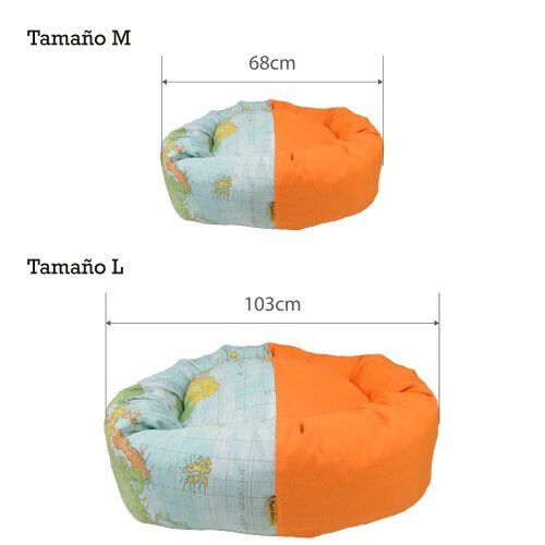 Cuna Donut Mapas para perros color Naranja, , large Imagen numero 2