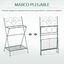 Outsunny Soporte de Metal para Plantas Plegable con 3 Macetas Incluidas y Estante Inferior Porta Macetero Decorativo de Flores para Interiores y Exteriores 47x37x78,5 cm Verde, , large indicador imagen numero 5