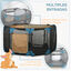 PawHut Parque Plegable para Perros y Gatos de 8 Paneles Parque de Juego para Mascotas con Bolsa de Transporte Recinto Portátil para Conejos Conejillos de Indias Ø154x76 cm Azul, , large indicador imagen numero 5