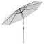 Outsunny Sombrilla de Jardín Ø292x250 cm con Manivela Parasol Exterior con Mecanismo de Inclinación y Poste Desmontable de Metal para Terraza Piscina Patio Blanco, , large indicador imagen numero 1