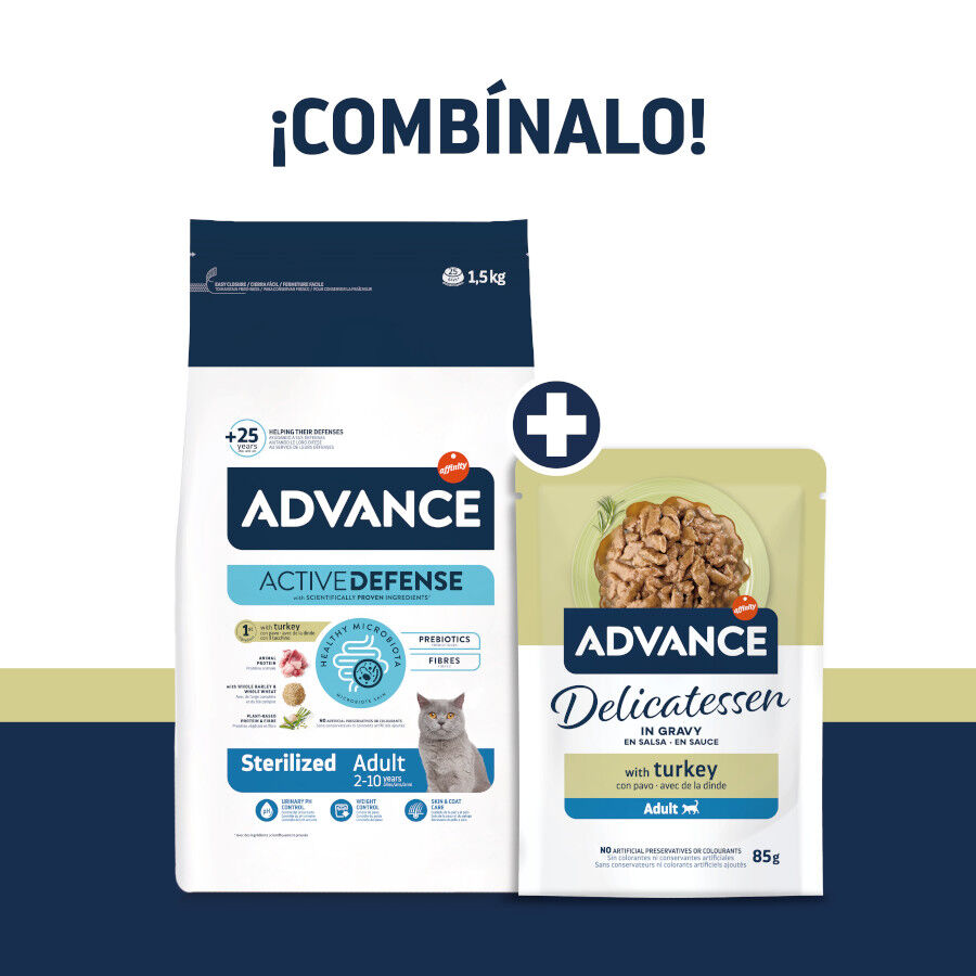 85 g Advance Delicatessen Pavo en Salsa Sobres para gatos, , large Imagen numero 3